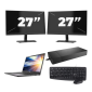 Dell Latitude 7300 - Intel Core i5-8e Generation - 13 tommer - 8 GB RAM - 256 GB SSD - Windows 11 Home + 2x 27 tommer skærm