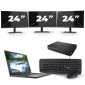 Dell Latitude 7300 - Intel Core i5-8th Generation - 13 tommer - 8GB RAM - 256 GB SSD - Windows 11 + 3x 24 tommer skærm