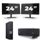 Dell OptiPlex 7070 Micro USFF - Intel Core i3-9. generation - 8GB RAM - 256GB SSD - Windows 11 + 2x 24 inch Skærm