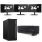 HP Eliteedesk 800 G6 Tower - Intel Core i5-10th Generation - 8GB RAM - 256 GB SSD - Windows 11 + 3x 24 tommer skærm