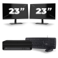HP EliteDesk 800 G6 USFF - Intel Core i7 10. generation - 16GB RAM - 256GB SSD - Windows 11 + 2x 23 tommer skærm