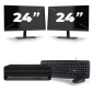 HP EliteDesk 800 G6 USFF - Intel Core i7 10. generation - 16GB RAM - 256GB SSD - Windows 11 + 2x 24 tommer skærm