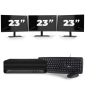 HP EliteDesk 800 G6 USFF - Intel Core i7 10. generation - 16GB RAM - 256GB SSD - Windows 11 + 3x 23 tommer skærm