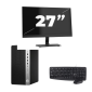 HP Prodesk 600 G5 Micro Tower - Intel Core i7-8th Generation - 8 GB RAM - 256 GB SSD - Windows 11 + 1x 27 tommer skærm