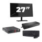 Lenovo ThinkCentre M700 USFF - Intel Core i7-6. generation - 8 GB RAM - 256 GB SSD - Windows 11 + 1x 27 tommer skærm