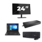 Lenovo ThinkPad A485 - AMD Ryzen 5 2500U - 14 tommer - 8GB RAM - 256GB SSD - Windows 11 Home + 1x 24 tommer Monitor