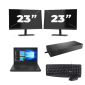 Lenovo ThinkPad A485 - AMD Ryzen 5 2500U - 14 tommer - 8GB RAM - 256GB SSD - Windows 11 Home + 2x 23 tommer Monitor