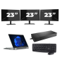 Lenovo Thinkpad L13 Yoga Gen 3 - Intel Core i5 12. generation - 13 tommer - Touch - 16GB RAM - 256GB SSD - Windows 11 Home + 3x 23 tommer skærm