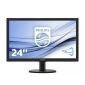 Philips 240V5QDSB - 24 tommer - 1920x1080 - DVI - HDMI - VGA - Sort