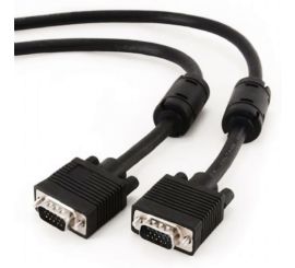 Premium VGA HD15M/HD15M dobbeltskærmet m/2*ferrit 10ft kabel, sort farve