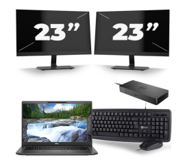 Dell Latitude 7420 - Intel Core i5-11st Generation - 14 tommer - 16 GB RAM - 256 GB SSD - Windows 11 Home + 2x 23 tommer skærm