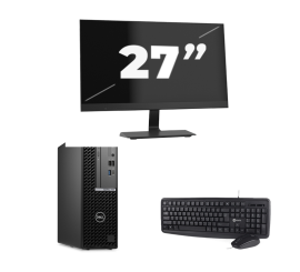 Dell OptiPlex 7000 USFF - Intel Core i7 12. generation - 16GB RAM - 256GB SSD - Windows 11 + 1x 27 tommer skærm