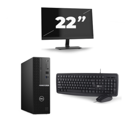 Dell Optiplex 7080 USFF - Intel Core i5-10th Generation - 8GB RAM - 256 GB SSD - Windows 11 + 1x 22 tommer skærm