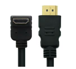 HDMI-kabel v2.0a 90° vinklet, ude, forgyldt, M/M, 1,8 m