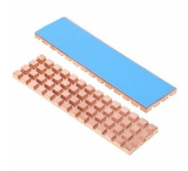 Kobber køleplade med termisk pude til (M.2) NGFF 2280 SSD, guld