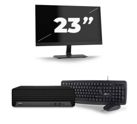 HP EliteDesk 800 G6 USFF - Intel Core i3-10. Generation - 8GB RAM - 256GB SSD - Windows 11 + 1x 23 tomme Monitor