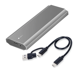 128 GB M.2 SATA SSD + High Speed kabinet 3,1 USB C (PCIe 10Gbps) - Aluminium