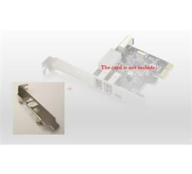 Lavprofilbeslag til 3+1 port PCIe FireWire-kort