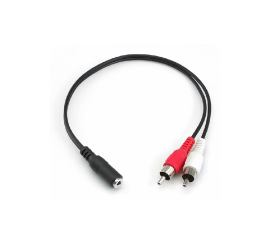 Jack 3,5 mm Stereo Hun til Dual RCA Stereo Audio Adapter Kabel, 0,2 m