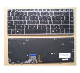 Notebook-tastatur til HP EliteBook Folio 1040 G1 1040 G2 med baggrundsbelyst sølvramme