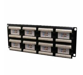 Cat.5E 48 port patch panel med bageste kabelstyring