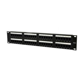 Cat.6 48 port patch panel med bageste kabelstyring
