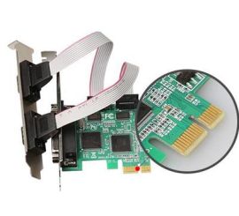 DIEWU PCI-E seriel/parallel controllerkort med lavprofilbeslag