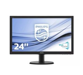 Philips 240V5QDSB - 24 tommer - 1920x1080 - DVI - HDMI - VGA - Sort