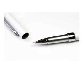 Universal stylus pen og almindelig kuglepen til kapacitive skærme-Hvid