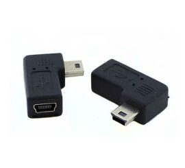 Mini USB hun til han adapter, 90° vinkel, højre