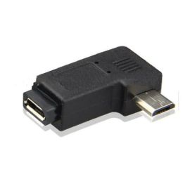 Micro USB hun til han adapter, 90° venstre vinkel