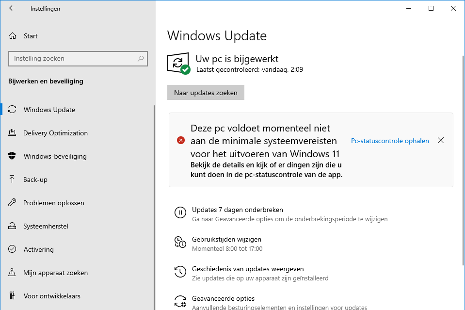 windows 11 bijwerken