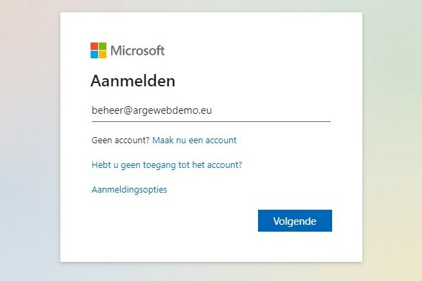 Aanmelden Microsoft account
