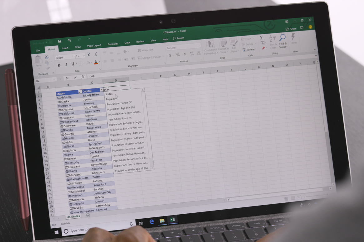 euro tegn typen excel